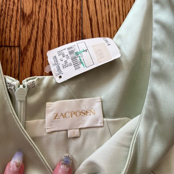 New with tags Zac Posen mint silk dress size 4 - Picture 4 of 6